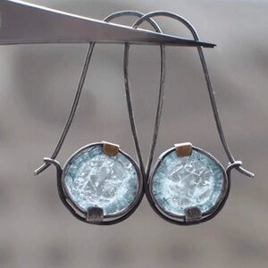 Elegant Silver and Blue Earrings